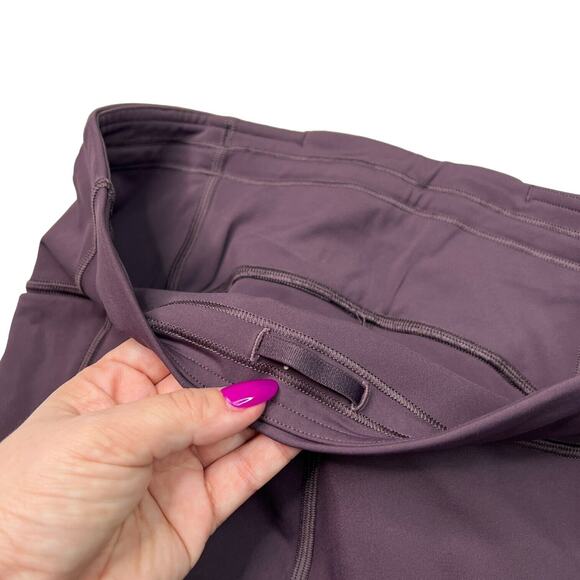 Lululemon On Pace Crop Leggings Nulux 21" Inseam W6AN8S Vintage Grape Purple 6 - Picture 9 of 12